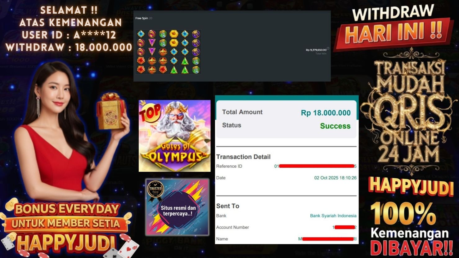 HAPPYJUDI JACKPOT SLOT GATES OF OLYMPUS